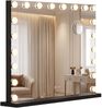 CLP Schminkspiegel Norlina Bluetooth-Lautsprecher Beleuchtung Vergrößerungsglas USB,schwarz mit Bluetooth Bild 2