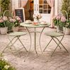 HTI-Living Garten-Essgruppe Bistro Set mit Tisch und 2 Stühlen Metall Ivy Grün für Balkon Terrasse, (Set, 3-tlg, 1 Tisch 2 Stühle), Sitzgruppe Essgruppe Balkonset Bild 3