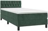 vidaXL Boxspringbett mit Matratze Dunkelgrün 90x200 cm Samt 3141464 Bild 3