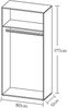 Kleiderschrank >Hamina< in Sonoma-Eiche - 80x177x52cm (BxHxT) Bild 5