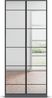 rauch Acero, Garderobenschrank in moderner Loft-Optik, 2-türig, 2 Glastüren, mit 4 Einlegeböden, Farbe Grau metallic, BxHxT 91x210x41cm Bild 2