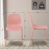 CLP 4er Sitzgruppe Veldin Set 1 Tisch 4 Stapelstühle wetterfest UV-beständig,pink Bild 2