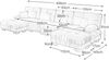Modulares Ecksofa aus Chenille mit beweglichen Ottomane, 406 x 145 x 81 cm, hellbraun Bild 2
