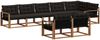 vidaXL Outdoor-Sofagarnitur mit Kissen 8 pcs Natürlich und Schwarz 3369583 Bild 2