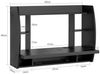 SoBuy FWT18-SCH Wandtisch, Spanplatte, Melamin, Schwarz, 82 x 60 x 39 cm Bild 3