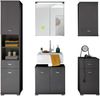 Hängeschrank >Peter< in anthazit aus MDF - 38x71x23cm (BxHxT) Bild 2