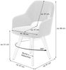 Massivart® Polsterstuhl 360 Grad drehbar, Esszimmerstuhl mit Armlehnen, Webstoff, »STADE«, Gestell Buche massiv unbehandelt • Sitz fest gepolstert • BOHO Stil Bild 4
