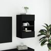 vidaXL TV-Wandschrank mit LED-Leuchten Schwarz 40x30x60,5 cm 837080 Bild 4