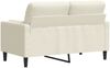 vidaXL 2-Sitzer-Sofa mit Zierkissen Creme 120 cm Samt 3278217 Bild 5