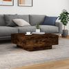 Couchtisch, Sofatisch mit LED-Leuchten Räuchereiche 80x80x31 cm Bild 5
