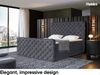 MEBLINI Boxspringbett DUKE 120x200 cm mit Bettkasten - H3/Dunkelgrau Samt Polsterbett - Doppelbett mit Topper & Taschenfederkern-Matratze Bild 3