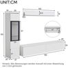 Thanaddo TV-Schrank TV-Wand 3-teilig, 1 x TV-Schrank, 1 x Wohnzimmervitrine, 1 x Wandregal Bild 2