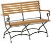 Dehner Klappbank Tegernsee, 2-Sitzer, ca. 124 x 88 x 57 cm, FSC Akazienholz/Stahl, natur Bild 1