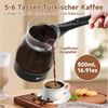 Scheffler Kaffeekanne Glas Kaffeemaschinen Türkische Kaffeekocher French Press, 0.5 l, (1-St, Milchkanne), 304 Edelstahl, Überhitzungsschutz Für Zuhause Büro Reisen Bild 3