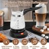 Scheffler Kaffeekanne Glas Kaffeemaschinen Türkische Kaffeekocher French Press, 0.5 l, (1-St, Milchkanne), 304 Edelstahl, Überhitzungsschutz Für Zuhause Büro Reisen Bild 2