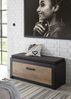 Garderobe Sitzbank Beveren in Kastanie und Fresco grau 107 x 43 cm Bild 4