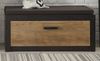 Garderobe Sitzbank Beveren in Kastanie und Fresco grau 107 x 43 cm Bild 2