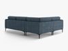 Micadoni Ecksofa Bemy 4-Sitzer Links Strukturierter Stoff Dunkelblau Bild 3