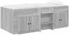 vidaXL Loft Bettgestell mit Schrank 3 Stk. Grau Sonoma Holzwerkstoff 3423387 Bild 2