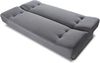 Schlafsofa Sena - Sofa mit Schlaffunktion und Bettkasten, Velours Stoff, Bettsofa mit Bonell-Federkern, Couch (Schwarz (Manila 18)) Bild 3