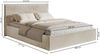 Selsey 'Softie Slim' Polsterbett 200×200 mit Lattenrost, Velours, dunkelgrün Bild 4