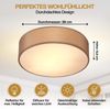 Monzana Deckenlampe Taupe 38cm 2-flammig E27 Deckenleuchte Wohnzimmer Schlafzimmer Stoffdeckenlampe Bild 4