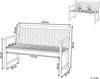 Gartenbank VIVARA 120 cm Zertifiziertes Akazienholz Heller Holzfarbton Bild 2