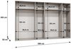 ABIKS MÖBEL Drehtürenschrank PIANO 3 Schlafzimmerschrank mit Spiegel Kleiderstange und Regalen Bild 4