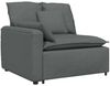 vidaXL Modulares Sofa mit Kissen Dunkelgrau 3321118 Bild 3