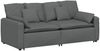 vidaXL Modulares Sofa mit Kissen Dunkelgrau 3321118 Bild 2
