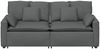 vidaXL Modulares Sofa mit Kissen Dunkelgrau 3321118 Bild 4