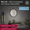 LED Leuchtspiegel Miro IP44 Tunable White 70lm 230V 11,5W Spiegel, Schwarz matt Bild 2