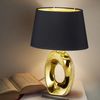RGB LED Design Tischleuchte, Keramik, gold-schwarz, H 33 cm, TABA Bild 5