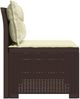 vidaXL 1-Sitzer Garten-Sofa mit Kissen Rattan-Look PP Braun 8011800 Bild 3
