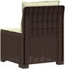 vidaXL 1-Sitzer Garten-Sofa mit Kissen Rattan-Look PP Braun 8011800 Bild 4