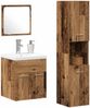 vidaXL Badezimmermöbel-Set mit Schubladen 4 pcs Altholz Holzwerkstoff 3332570 Bild 3
