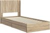 vidaXL Bettgestell mit Stauraum und Kopfteil Sonoma-Eiche 90x200 cm 3414057 Bild 4