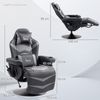 HOMCOM Massagesessel mit Massagefunktion, mit hohe Rückenlehn und Kissen (Fernsehsessel, 1-St, Relaxsessel), für Wohnzimmer, Schwarz+Grau Bild 3