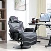 HOMCOM Massagesessel mit Massagefunktion, mit hohe Rückenlehn und Kissen (Fernsehsessel, 1-St, Relaxsessel), für Wohnzimmer, Schwarz+Grau Bild 2