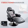 HOMCOM Massagesessel mit Massagefunktion, mit hohe Rückenlehn und Kissen (Fernsehsessel, 1-St, Relaxsessel), für Wohnzimmer, Schwarz+Grau Bild 4