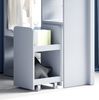 Hochbett Grau Mit Kleiderbügeln Und Rollorganizer Stauraum Massivkiefer 120kg Tragkraft Jugendzimmer Kompakt Bild 4