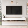 Fernsehtisch Laitila 180x31,5x29,5cm Eiche rustikal/Weiß [en. casa] Bild 3
