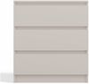 Selsey 'Malwa' Kommode mit drei Schubladen, greige, ca. 75 x 70 x 40 cm Bild 4