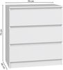 Selsey 'Malwa' Kommode mit drei Schubladen, greige, ca. 75 x 70 x 40 cm Bild 5