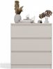 Selsey 'Malwa' Kommode mit drei Schubladen, greige, ca. 75 x 70 x 40 cm Bild 3