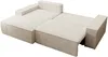 Vente-unique - AMELIA Sofa SamtStoff Beige - B 167 cm x H 85 cm x L 267 cm Bild 4