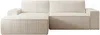 Vente-unique - AMELIA Sofa SamtStoff Beige - B 167 cm x H 85 cm x L 267 cm Bild 2