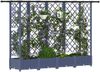 vidaXL Hochbeet mit Rankgitter und Dach Grau 202,5 x 40 x 121 cm PP 42032571 Bild 3
