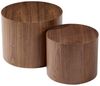 NJLyuhome Couchtisch Wohnzimmertisch, 2-teiliges Beistelltisch-Set Holzoptik aus MDF (2-St), rund & platzsparend – Durchmesser 38 cm/32 cm, Höhe 48 cm/38 cm Bild 3