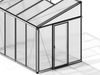 GFP Gewächshaus Anlehngewächshaus Ella 33 - Aluminium - 199x194 cm - 16 mm Polycarbonat-Platten Bild 3